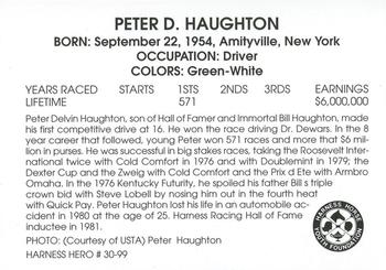 1999 Harness Heroes #30 Peter Haughton Back
